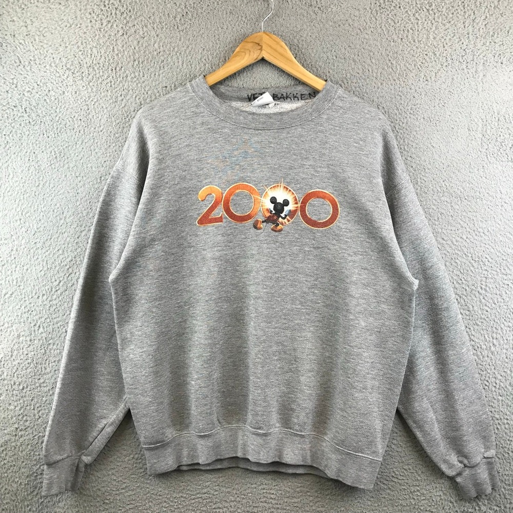 VTG The Disney Store 2000 Gray Crewneck Sweatshirt Mens Size L
